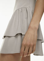 Damen verspieltes Kurzkleid mit Rüschendetails aus weichem Jersey R&B