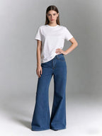 Damen Weite Denim-Jeans mit elegantem Schnitt