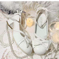 Damen elegante Mary Jane Slingback-Schuhe mit Zierschleife und bequemer Sohle R&B