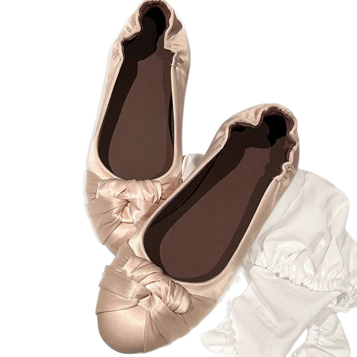 Damen Ballerinas mit weich gepolstertem Futter und eleganter Schleife R&B