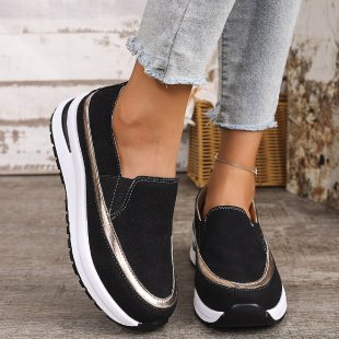 Damen Slip-On Sneakers mit modernem Design und stoßdämpfender Sohle
