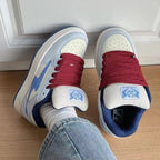Damen Sneakers mit elastischen Schnürsenkeln und atmungsaktivem Mesh-R&B