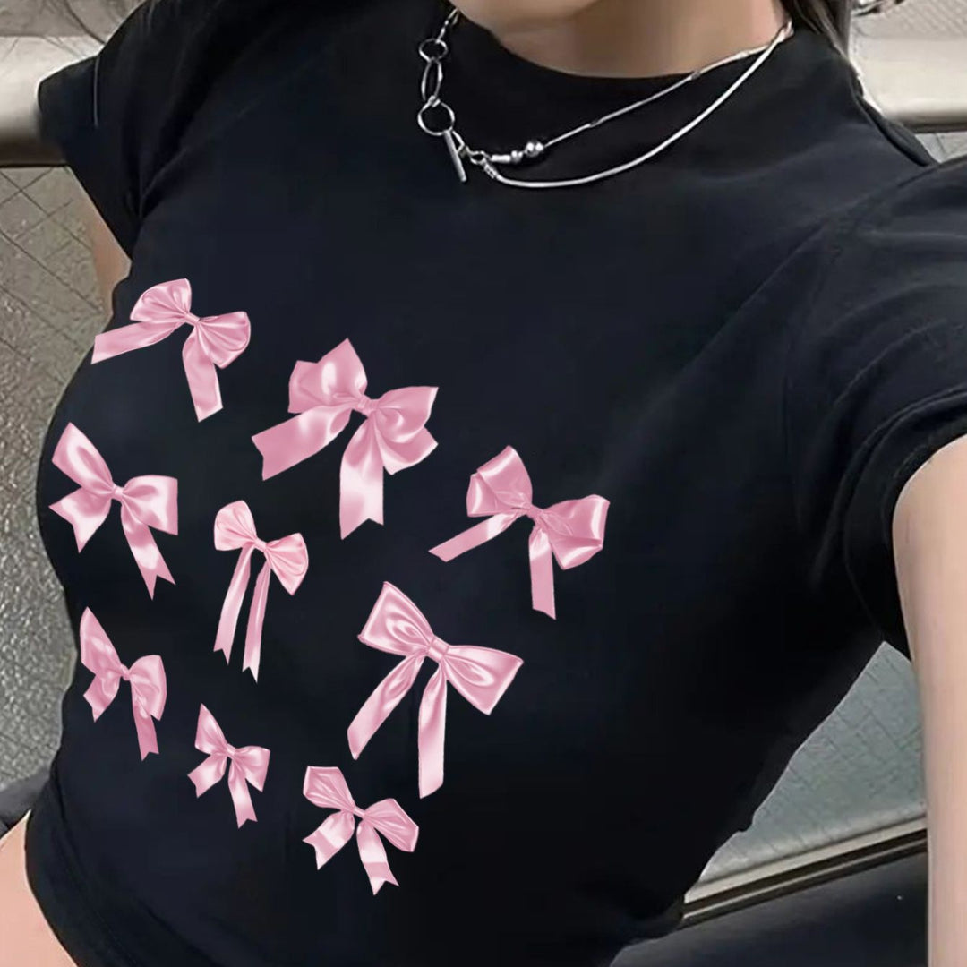 Damen Crop-T-Shirt mit inspirierendem Schriftzug R&B