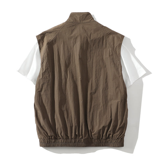 Herren trendige ärmellose Jacke mit modernem Design R&B