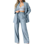 Damen Oversized Blazer und weite Hose Set R&B