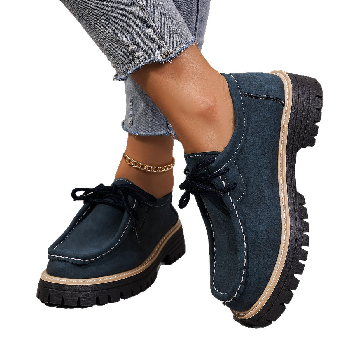 Damen Freizeitschuhe mit modischem Schnürdesign und rutschfester Sohle R&B