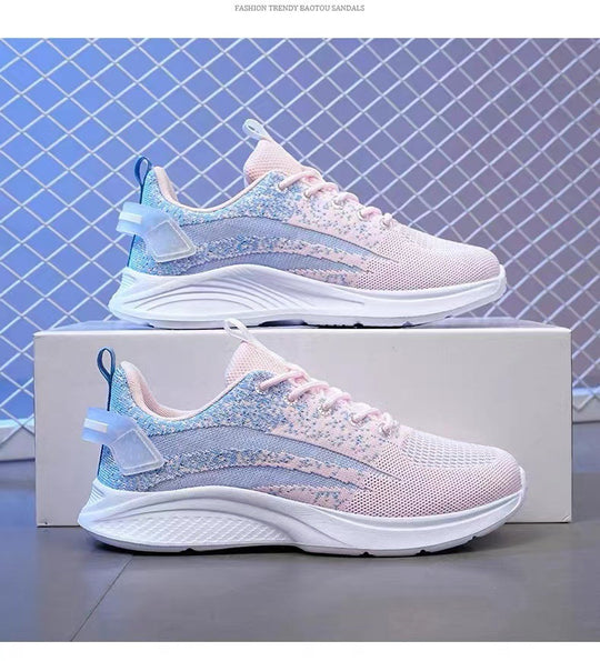 Damen Hochleistungs-Sneaker mit atmungsaktiver Strickoberfläche und dämpfender Sohle R&B