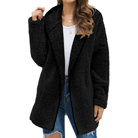 Damen kuschelige Fleecejacke mit weitem Schnitt und hochwertiger Verarbeitung R&B