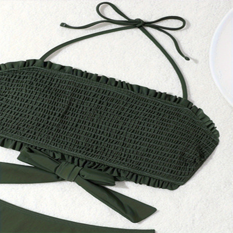 Damen Bikiniset mit rüschendetails und hoch tailliertem Design R&B