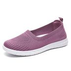 Damen Slip-On Sneakers mit atmungsaktivem Strickoberteil und rutschfester Sohle R&B