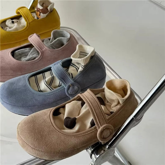 Damen Ballerinas mit bequemem Riemen und weichem Obermaterial R&B