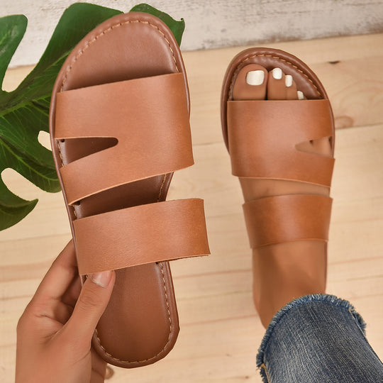 Damen Sandaletten mit breitem und verstellbarem Riemendesign R&B