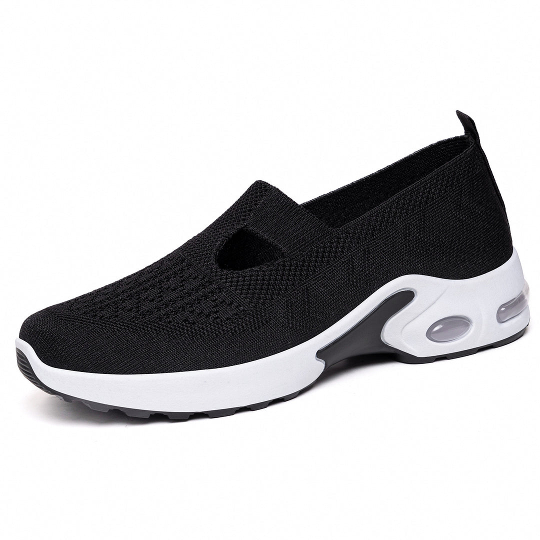 Damen Bequeme Slip-On Sportschuhe mit atmungsaktivem Strickdesign R&B