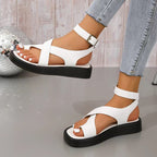 Damen Komfortable Zehentrenner-Sandalen mit verstellbarem Riemendesign R&B