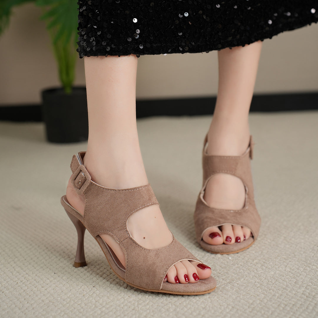 Damen elegante High Heels mit offenen Schnittelementen R&B