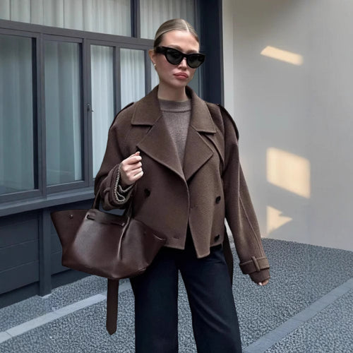 Damen Elegante und lässige Wolljacke R&B