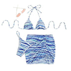 Damen Triangel-Bikini-Set mit verstellbarem Wickelrock R&B