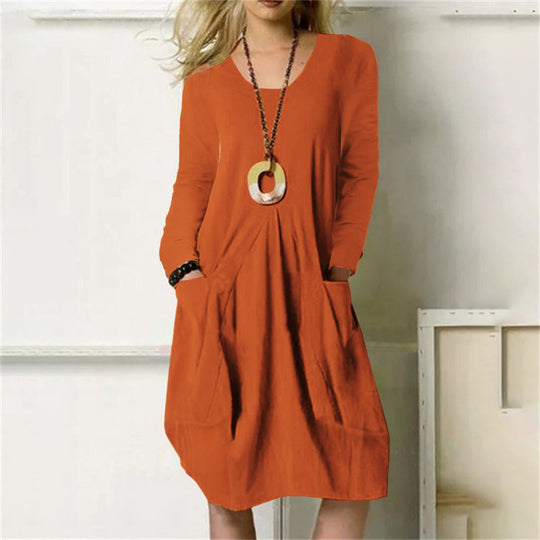 R&B | Lockere Baumwoll-kleid Mit Taschen