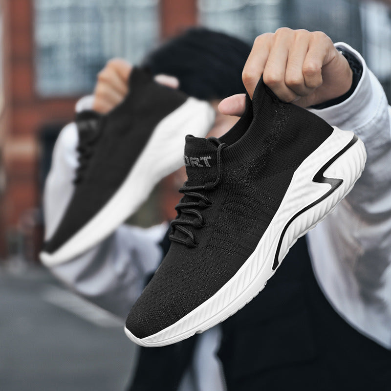 Damen Sportliche Sneakers mit elastischem Strick-Obermaterial