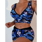 Damen Sport-Bikini-Set mit hoch geschnittenem Oberteil und bequemem Shorts R&B