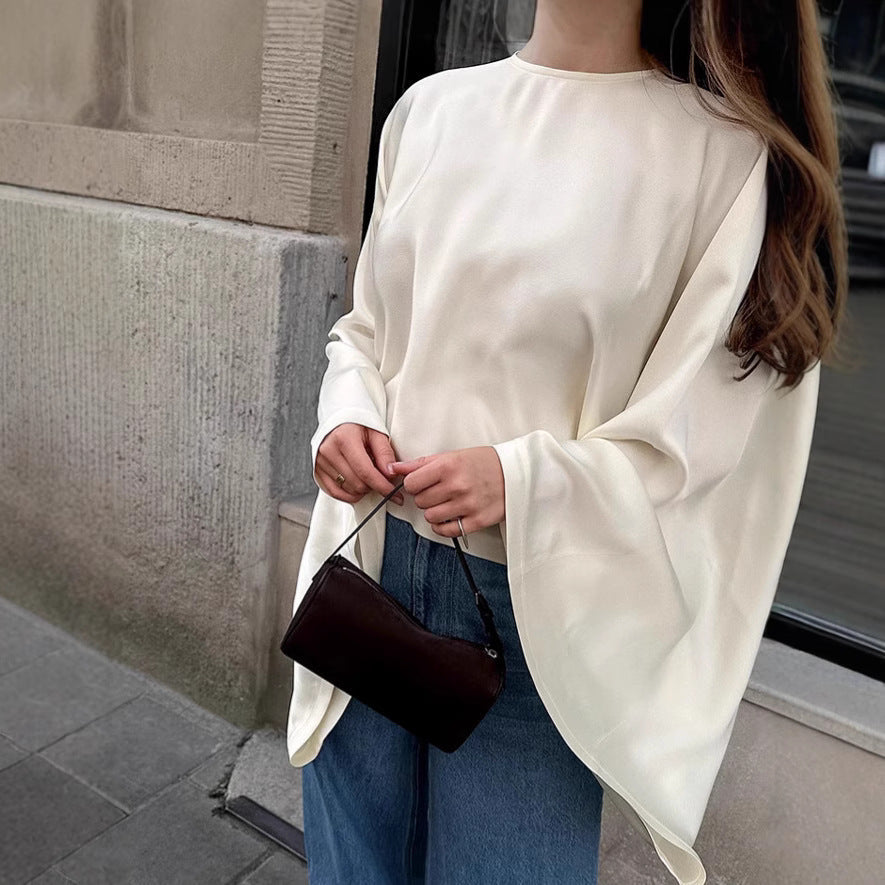 Damen Oversized Sweatshirt mit weitem Schnitt und eleganten Ärmeln R&B