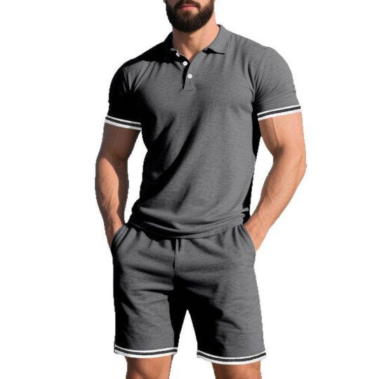 Herren Freizeit-Set mit atmungsaktiven Materialien und modischen Akzenten R&B