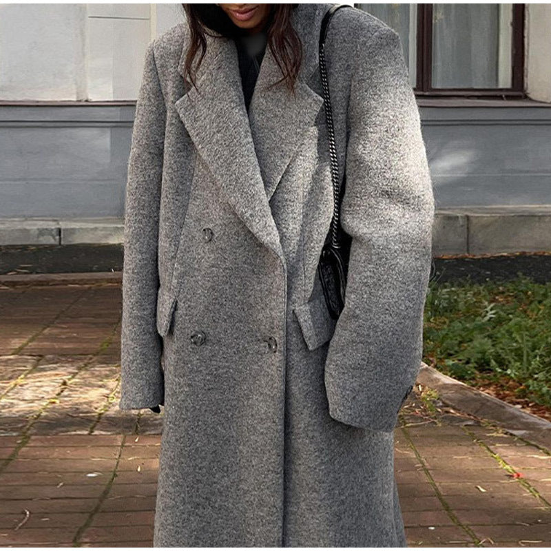 Damen oversized Wollmantel R&B
