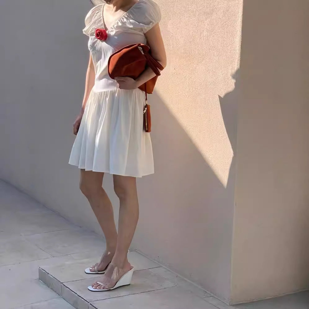 Damen Sommerliches Kleid mit verspielten Rüschendetails EB