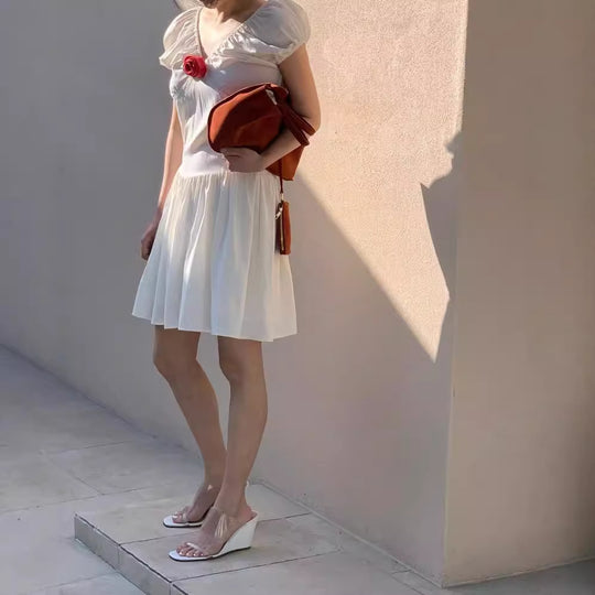 Damen Sommerliches Kleid mit verspielten Rüschendetails R&B