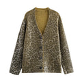 Damen Kuschelige Strickjacke mit animalischem Muster R&B