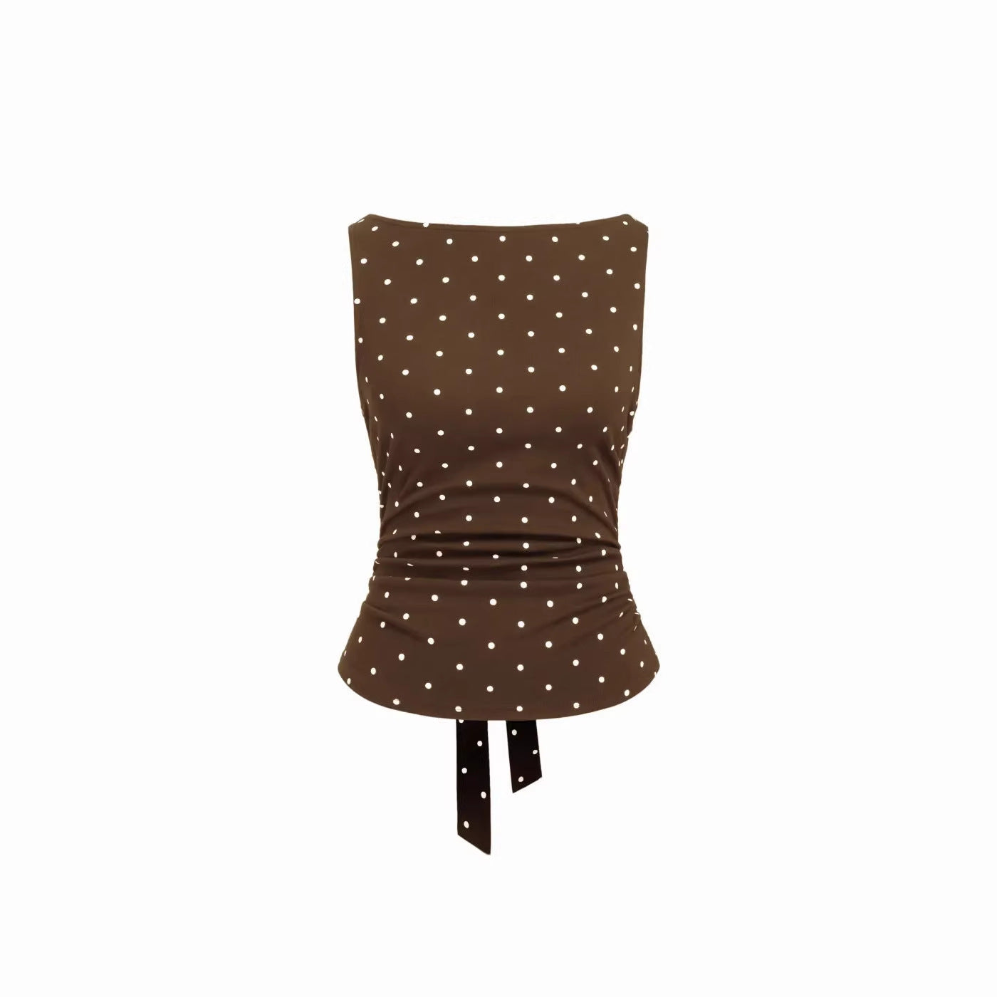 Damen Chic Rollkragen Top mit Raffung und Bindegürtel R&B