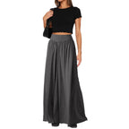 Damen weite Jersey-Hose mit hohem Bund R&B