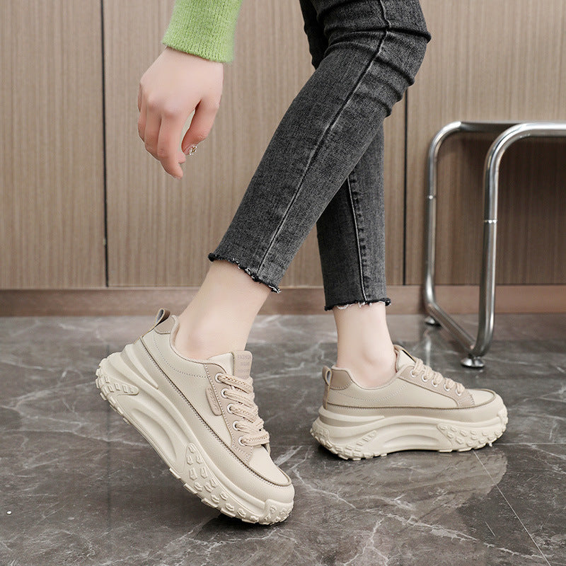 Damen sportliche Plattform Sneakers mit dämpfender Laufsohle und atmungsaktivem Obermaterial R&B