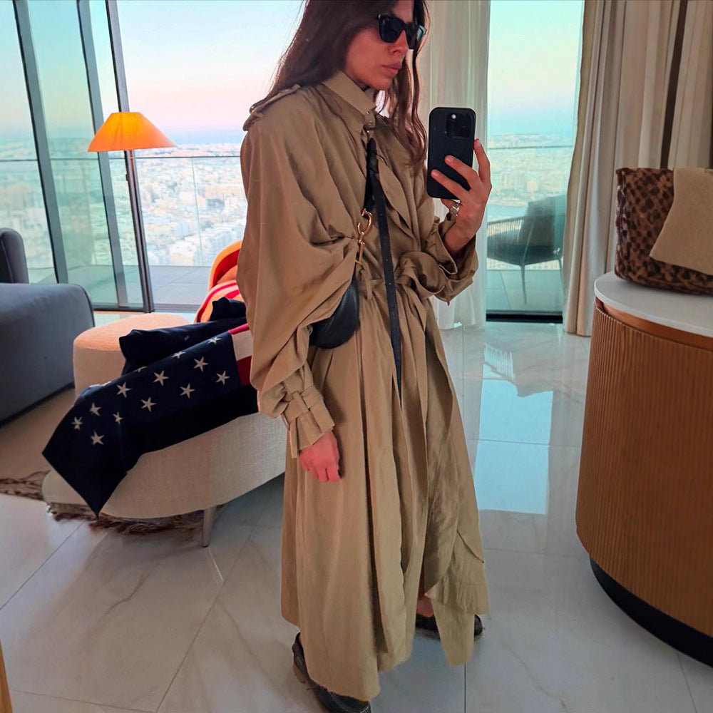 Damen Oversized Trenchcoat R&B