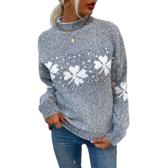 Damen Pullover mit dekorativem Muster R&B