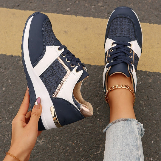 Damen Sportliche Lifestyle Sneakers mit atmungsaktivem Obermaterial und modischen Akzenten R&B
