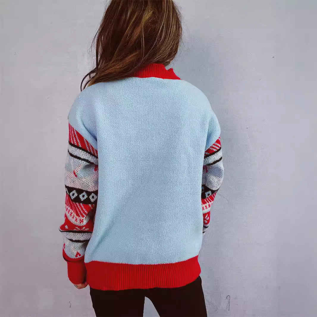 Damen Weihnachts-Pullover mit festlichem Motiv und hochwertigen Materialien R&B