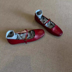Damen elegante Mary Janes mit komfortabler Sohle und verstellbarem Riemen R&B