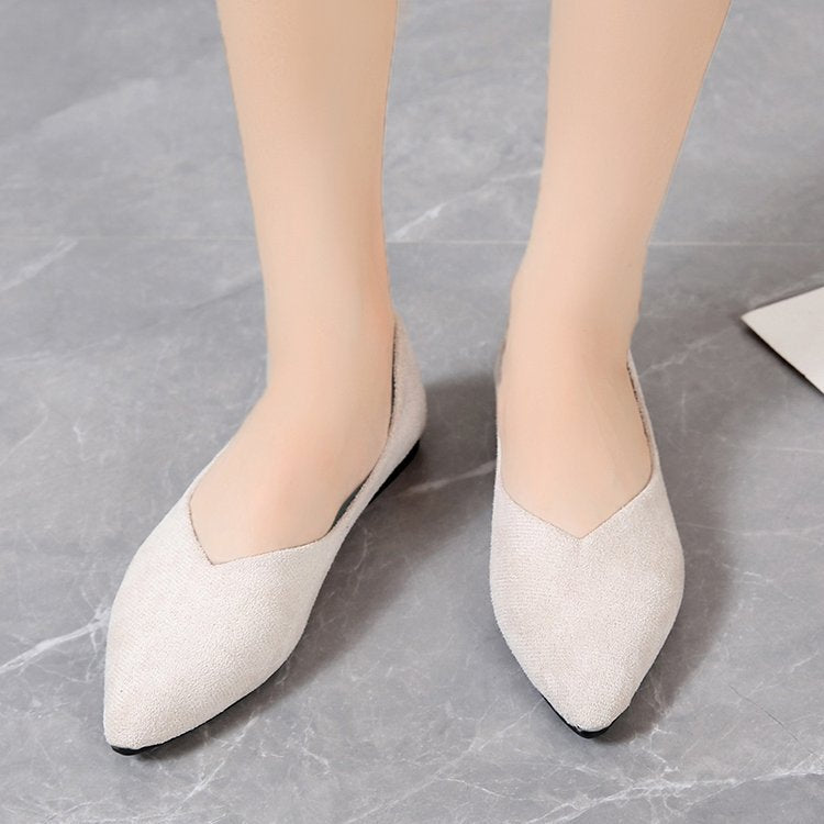 Damen elegante Ballerinas mit spitzem Design und weichem Obermaterial R&B