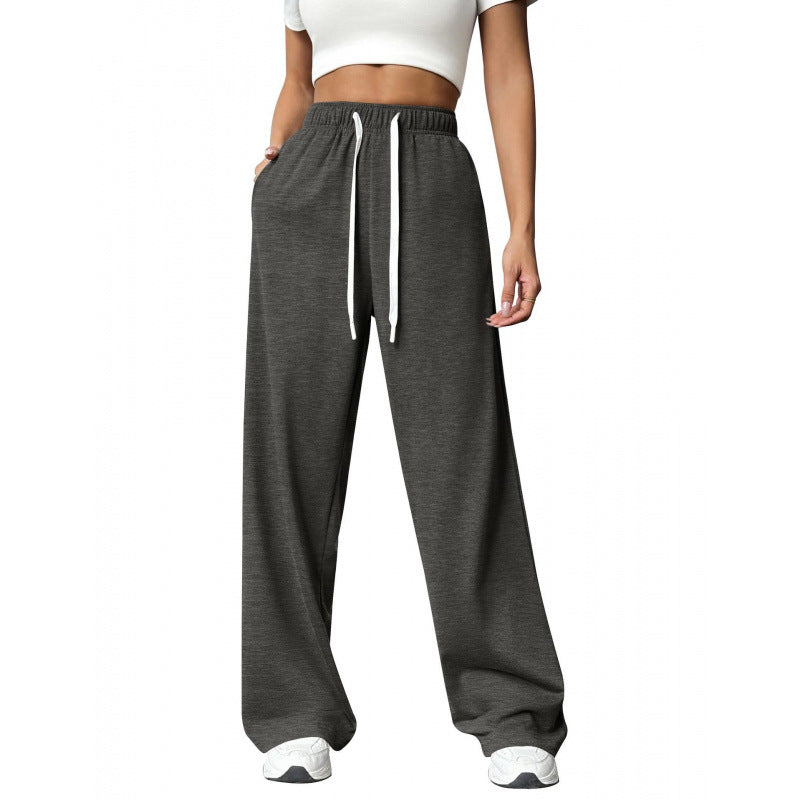 Damen Bequeme und lässige Freizeithose mit weitem Schnitt und elastischem Bund R&B