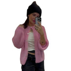Damen Kuschelige Strickjacke mit oversized Passform und Knopfdetails R&B