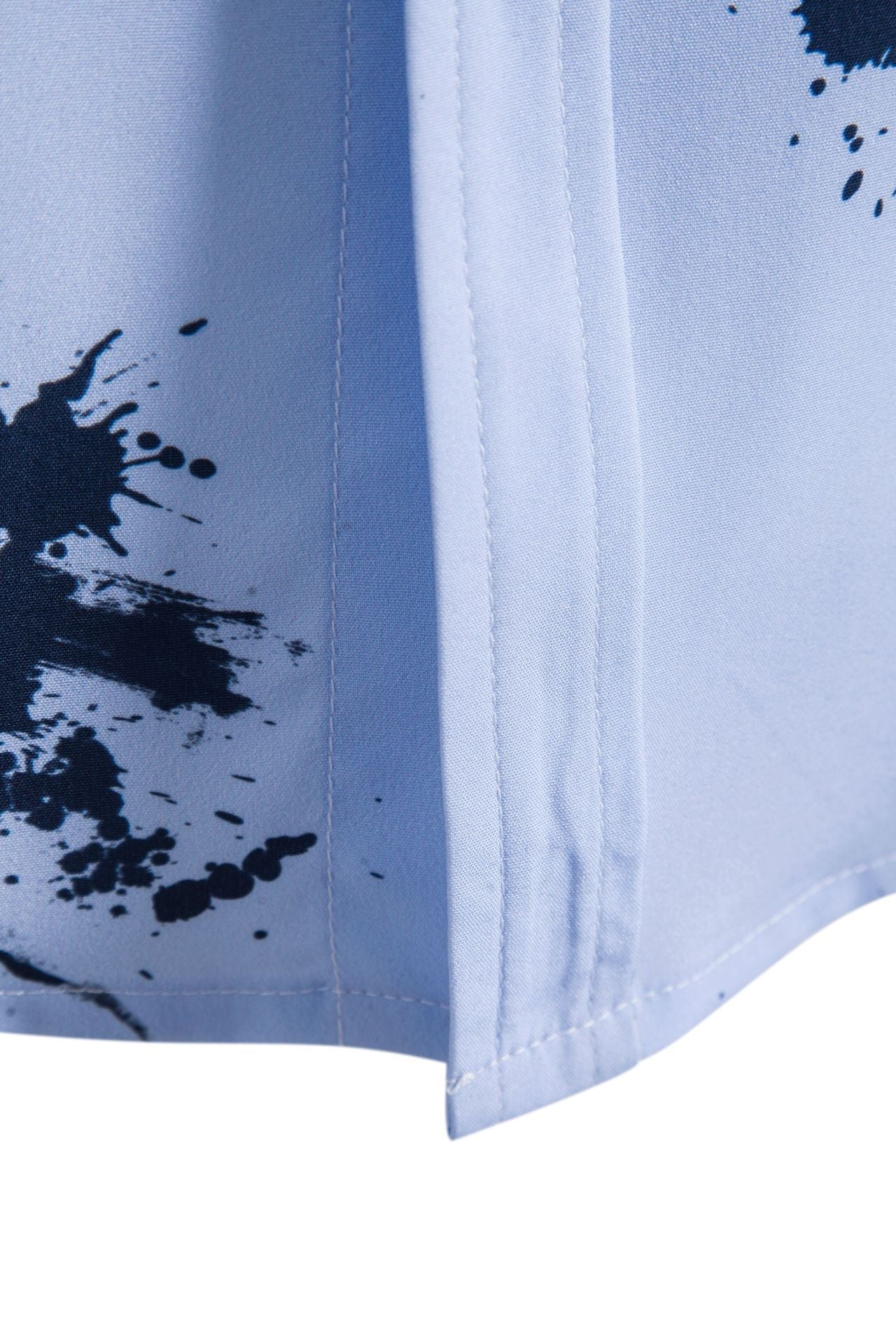 Herren Kurzarmhemd mit kreativem Farbspritz-design