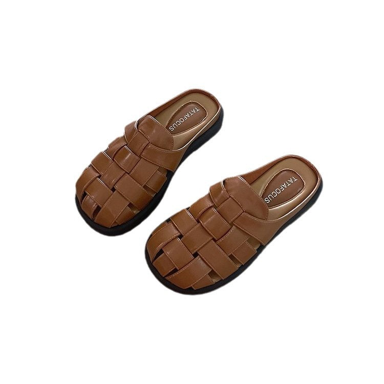 Damen Komfortable geflochtene Sandalen mit bequemer Fußbettgestaltung R&B