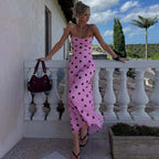 Damen Maxikleid mit anspruchsvoller Kragen- und Trägerdetails R&B