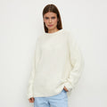 Damen lockerer Strickpullover mit weitem Schnitt R&B