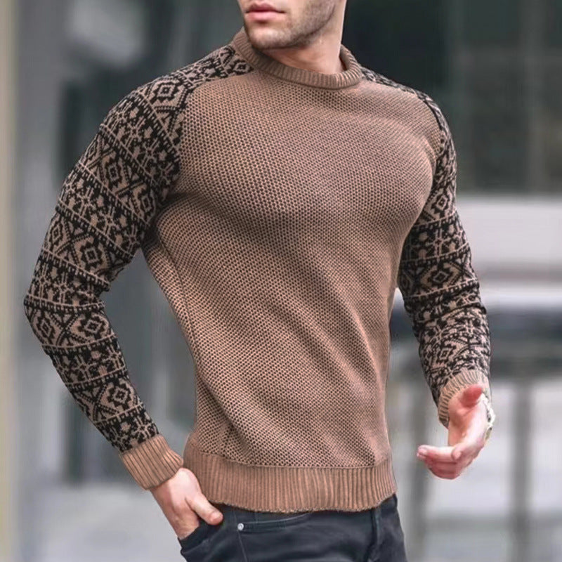 Herren Strickpullover mit grafischem Muster und strukturiertem Design R&B