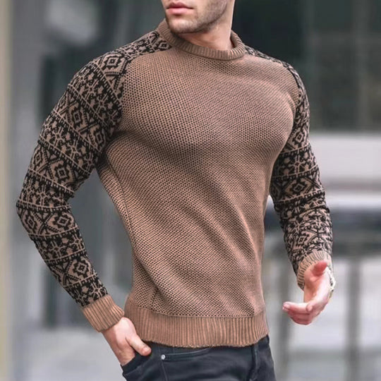 Herren Strickpullover mit grafischem Muster und strukturiertem Design R&B