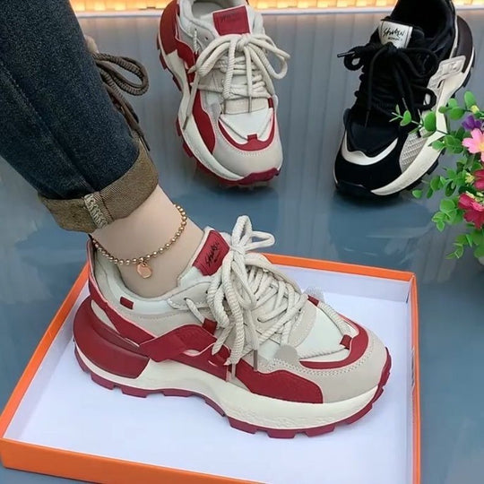 Damen Sportliche Hochleistungs-Sneaker mit stoßdämpfendem Sohlenprofil und atmungsaktiver Mesh-Oberfläche R&B