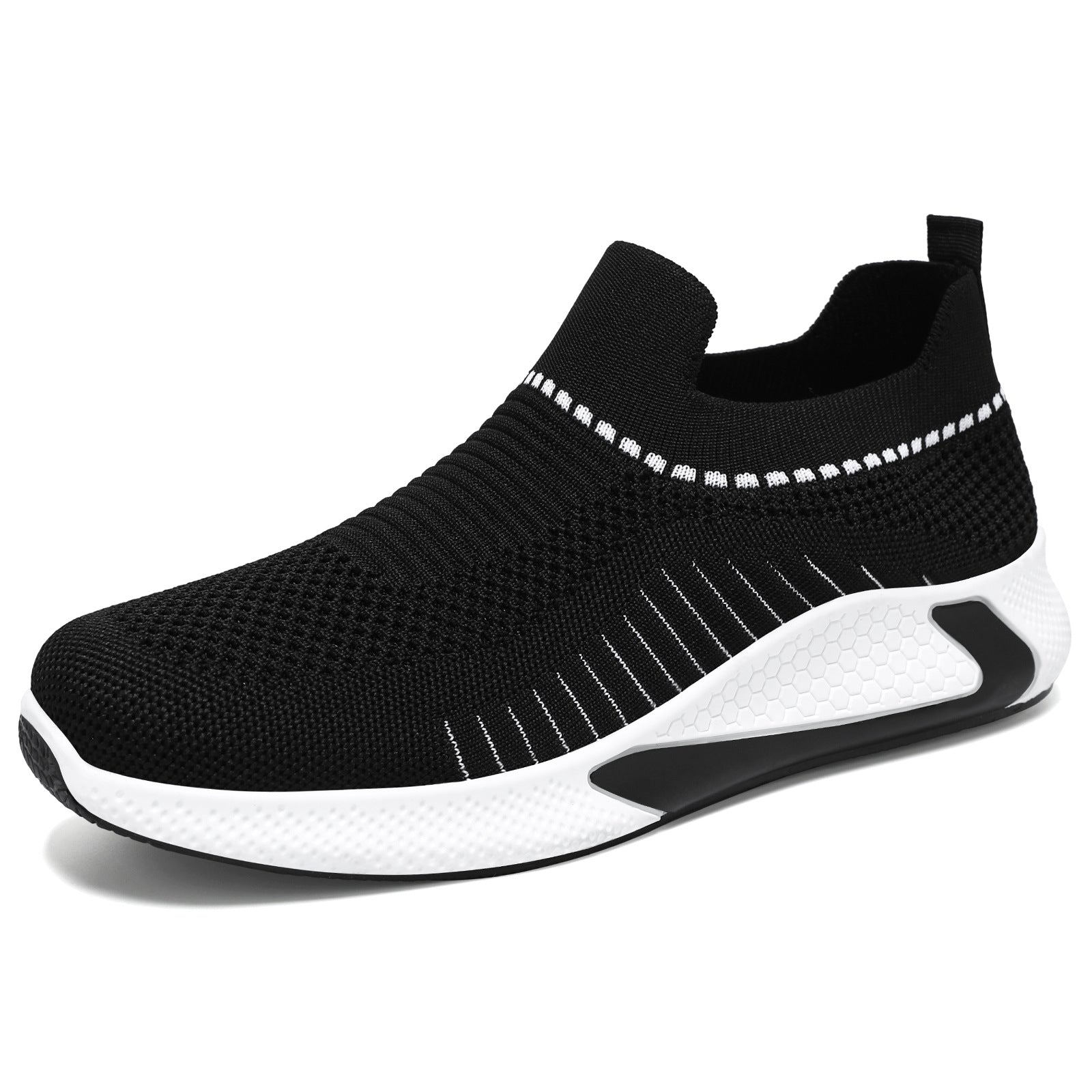 Damen Sportive Slip-On Sneakers mit elastischem Mesh-Obermaterial R&B