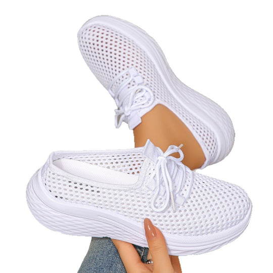 Damen atmungsaktive Sneaker mit elastischem Obermaterial und komfortabler Sohle R&B